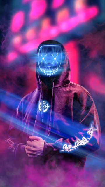 Neon Dude iPhone Wallpaper
