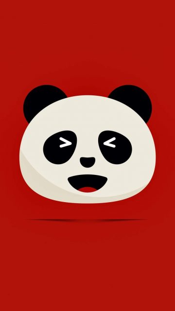 Panda Emoji iPhone Wallpaper