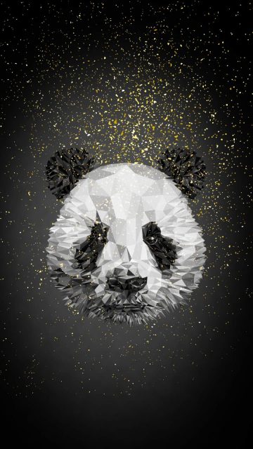 Panda Low Poly iPhone Wallpaper