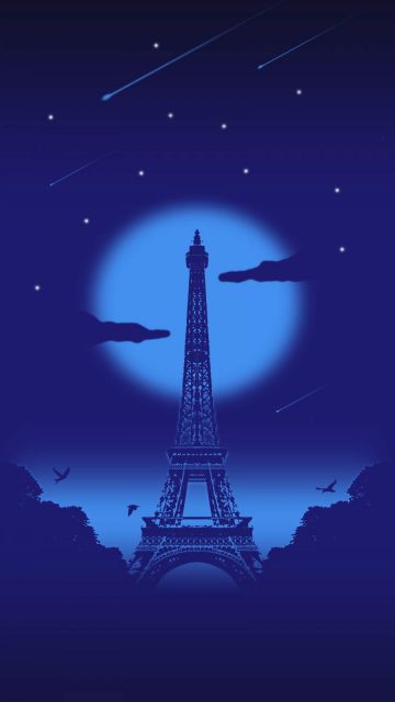 Paris by Night iPhone Wallpaper