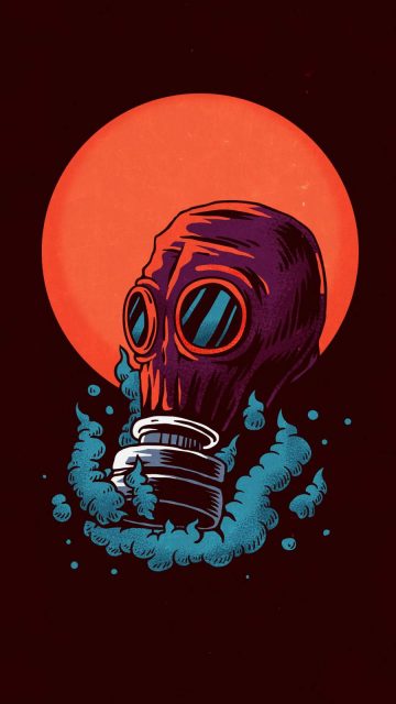 Poison Gas Mask iPhone Wallpaper
