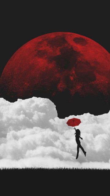 Red Moon iPhone Wallpaper