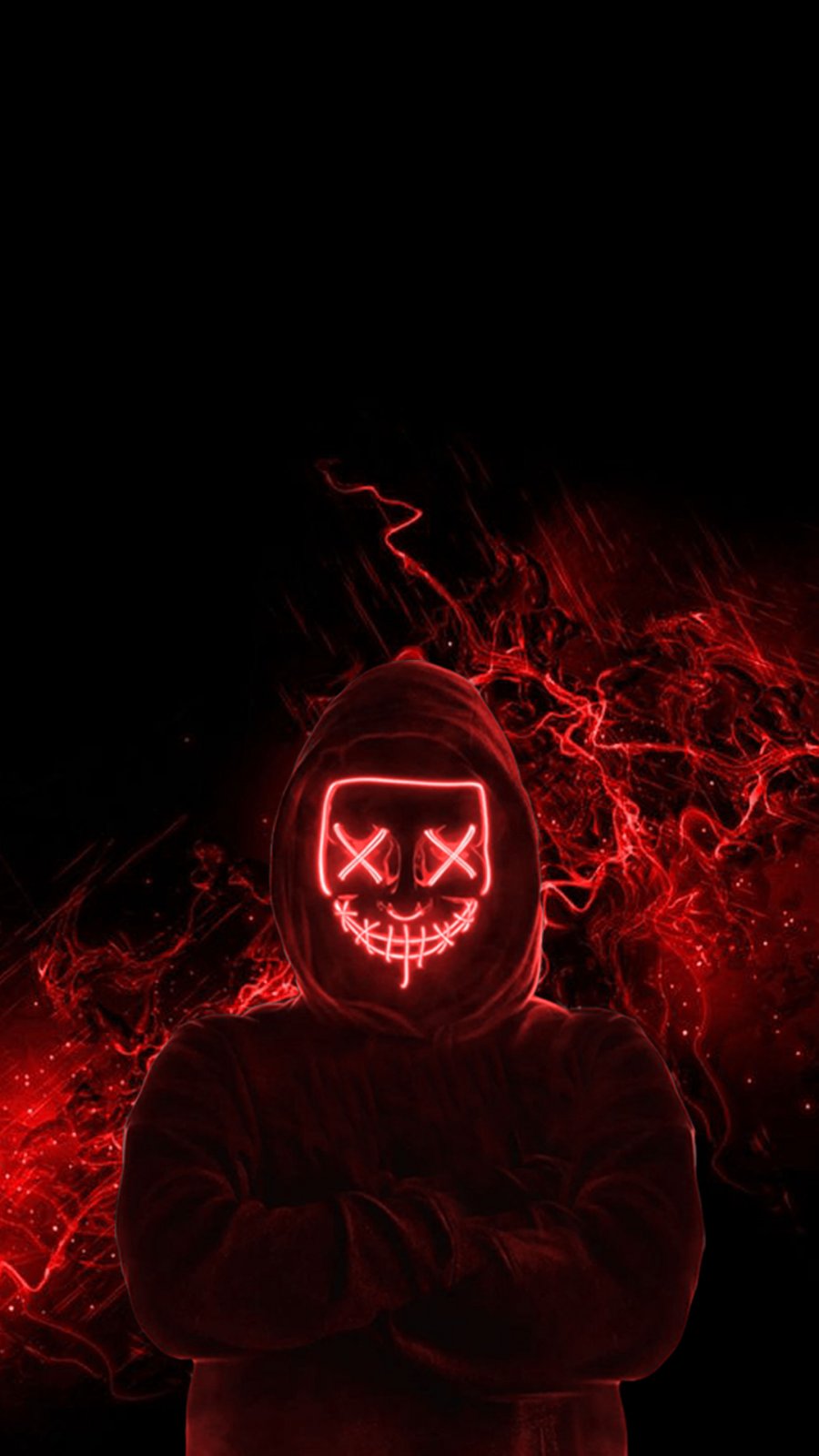Red Neon Mask IPhone Wallpaper - IPhone Wallpapers : iPhone Wallpapers