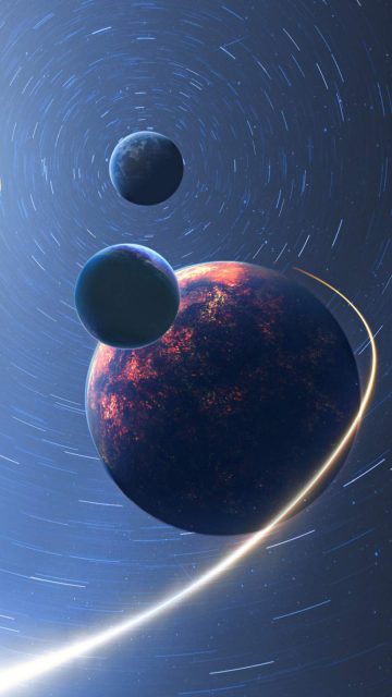 Space Planets iPhone Wallpaper