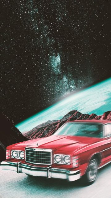 Space Rider iPhone Wallpaper