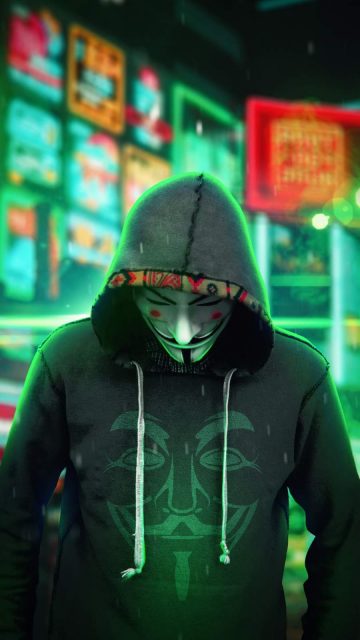 Anonymus Man Hoodie iPhone Wallpaper