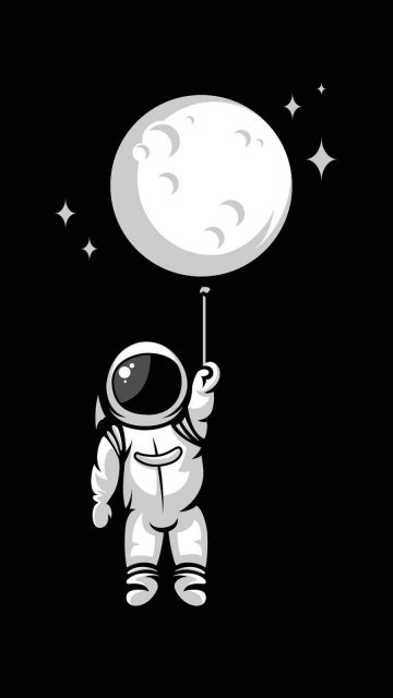 Astronaut Balloon iPhone Wallpaper