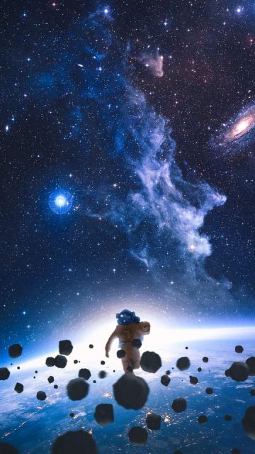 Astronaut Space Walk iPhone Wallpaper