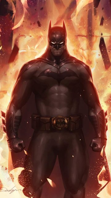 Batman Fire iPhone Wallpaper