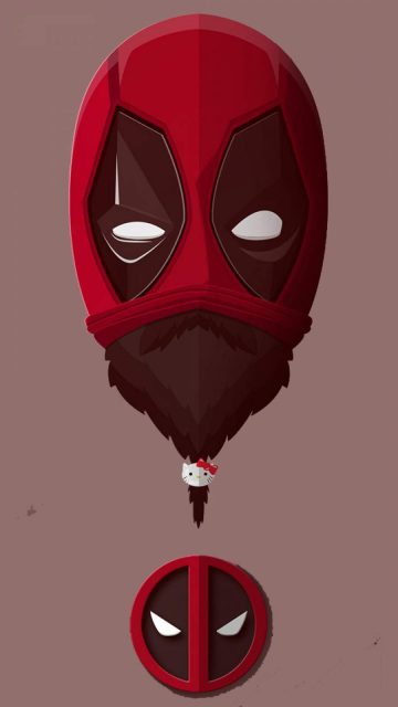 Bearded Deadpool iPhone Wallpaper