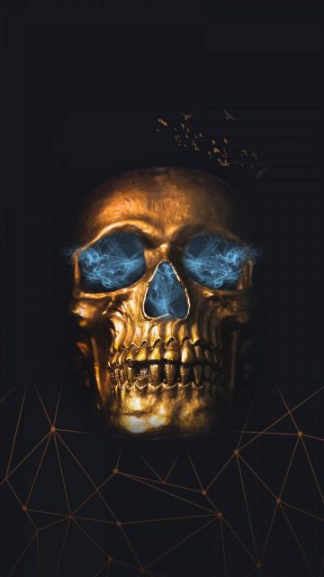 Golden Skull iPhone Wallpaper