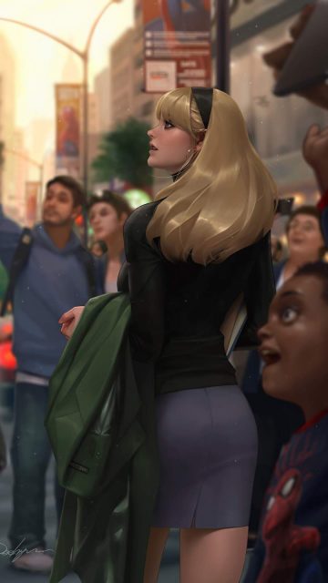 Gwen Stacy Spider Girl iPhone Wallpaper