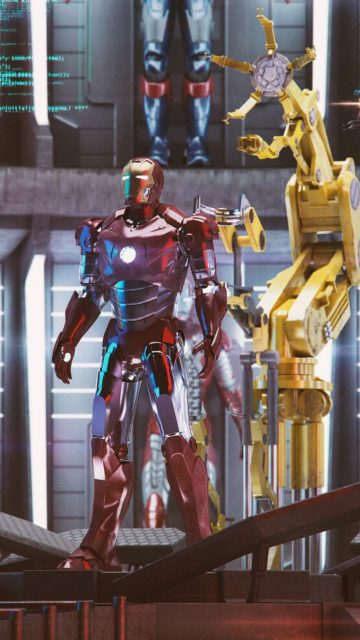 Iron Man Laboratory iPhone Wallpaper