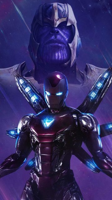 Iron Man vs Thanos iPhone Wallpaper