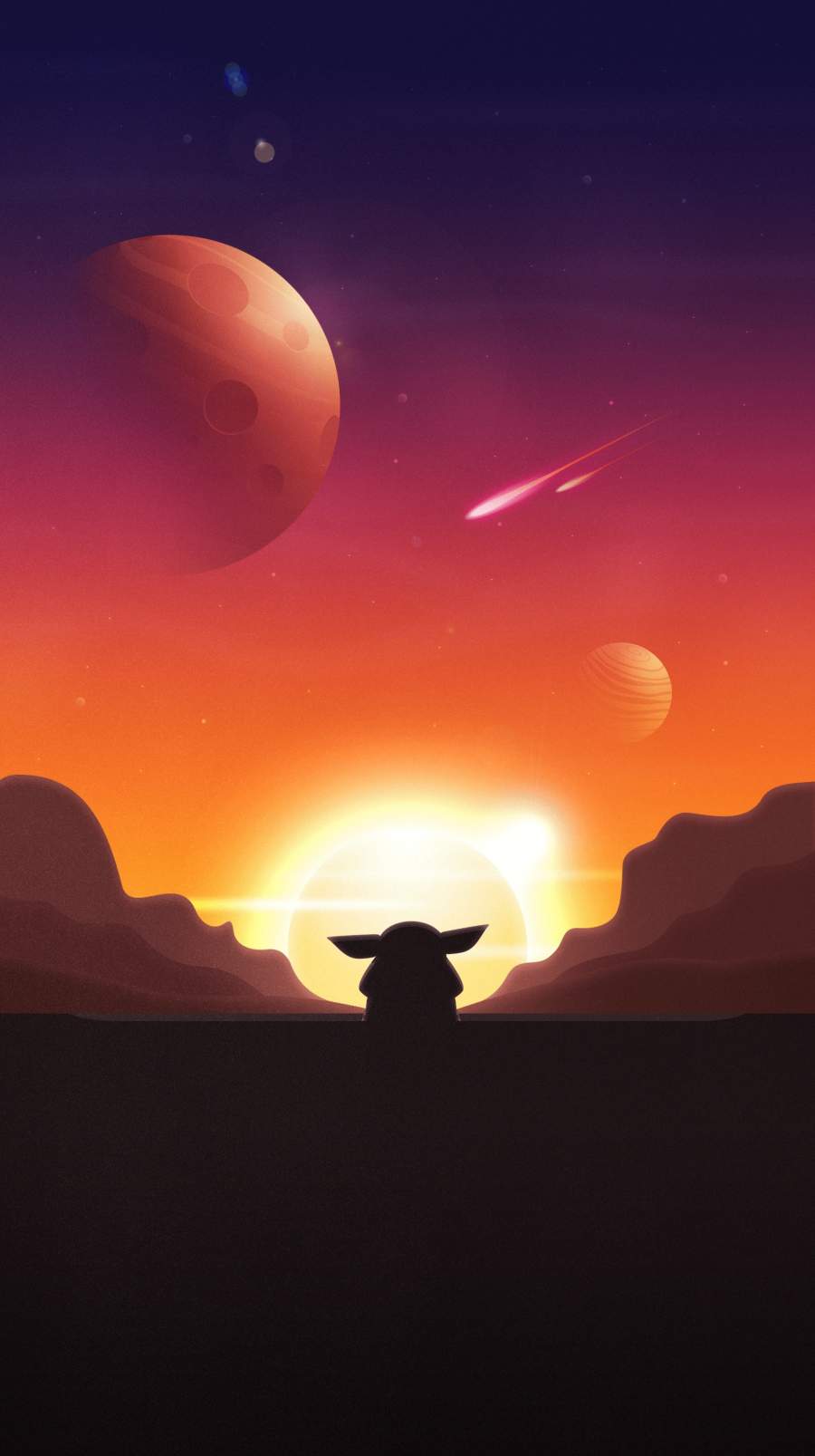 Mini Yoda iPhone Wallpaper