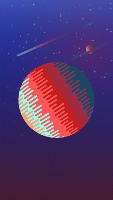 Minimal Space Planet iPhone Wallpaper