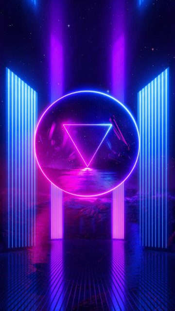 Neon Shine iPhone Wallpaper