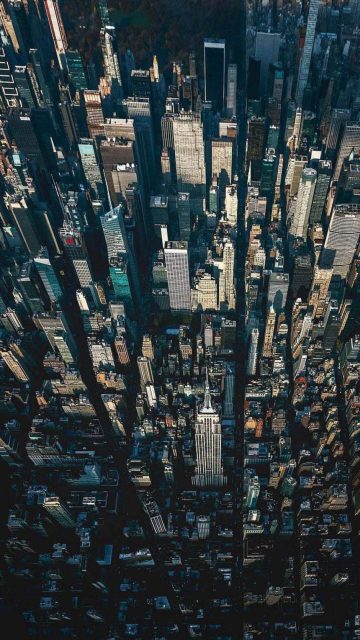 New York Aerial View iPhone Wallpaper