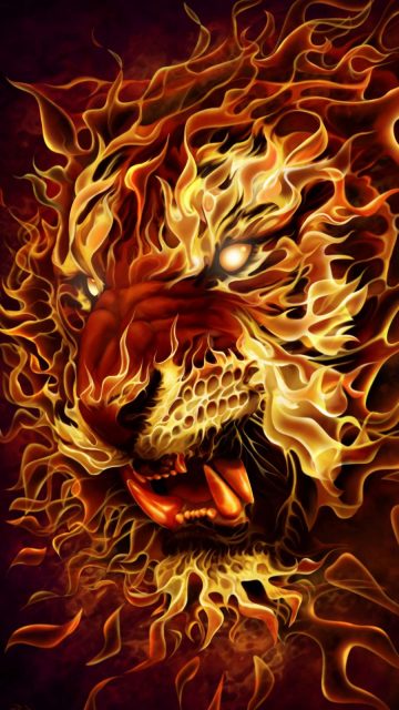 Tiger of Fire iPhone Wallpaper