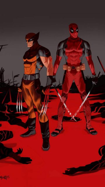 Wolverine and Deadpool iPhone Wallpaper