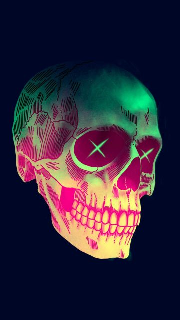 Art Skull iPhone Wallpaper