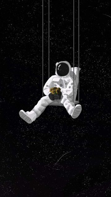 Astronaut Artwork iPhone Wallpaper