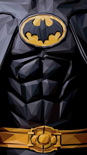 Batman Polygon 4K iPhone Wallpaper