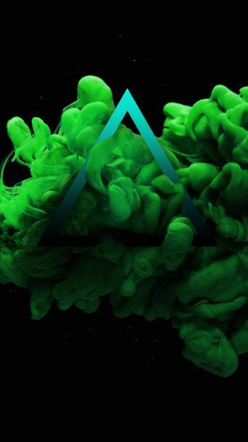 Green Smoke Triangle iPhone Wallpaper