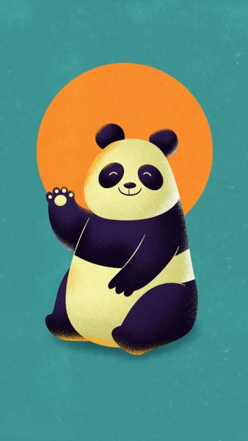 Hello Panda iPhone Wallpaper