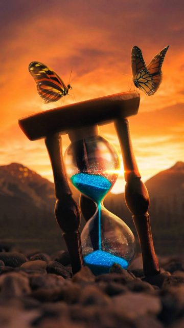 Hourglass Artwork iPhone Wallpaper