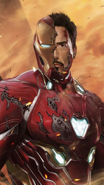 Iron Man Damage Suit iPhone Wallpaper