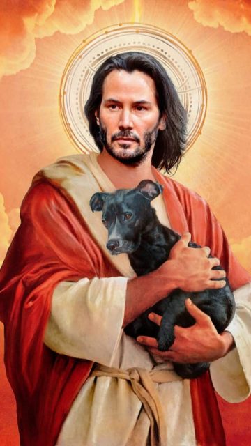 John Wick and Dog iPhone Wallpaper