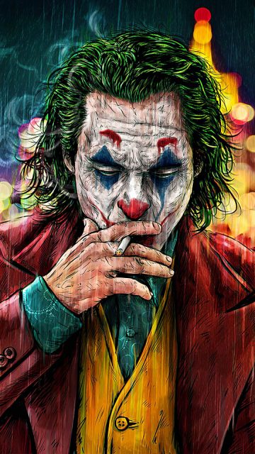 Joker Cigratte Smoking iPhone Wallpaper