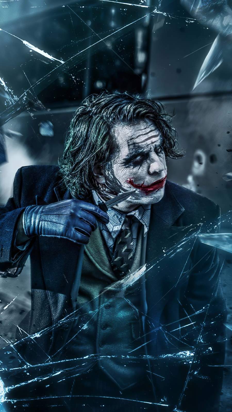 Joker With Knife IPhone Wallpaper