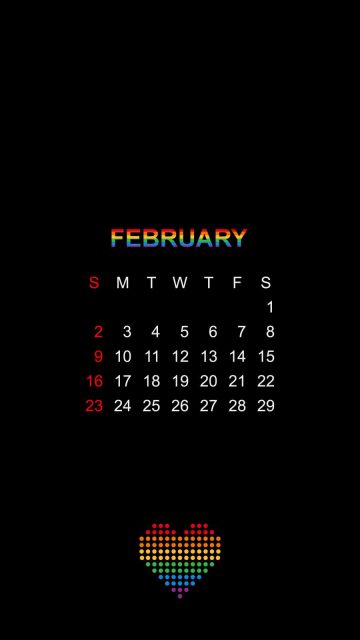 Love Calendar iPhone Wallpaper