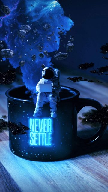 Never Settle iPhone Wallpaper