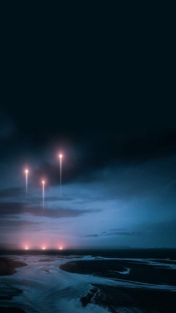 Rockets in Sky iPhone Wallpaper