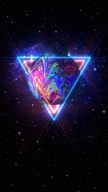 Space Triangle iPhone Wallpaper