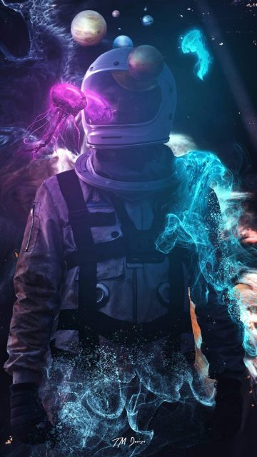 The Spaceman iPhone Wallpaper