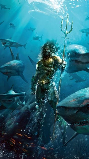 Aquaman Art iPhone Wallpaper