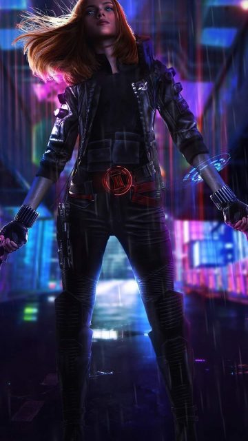 Black Widow 4K iPhone Wallpaper