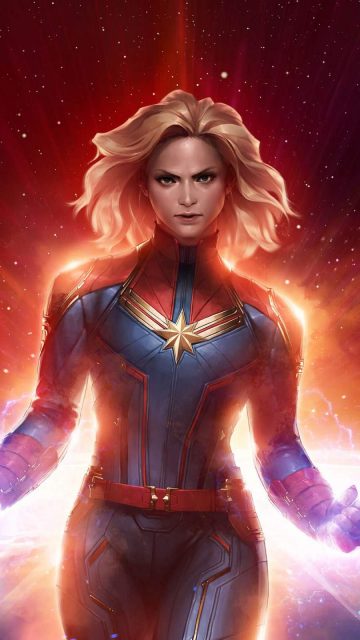 Captain Marvel iPhone Wallpaper