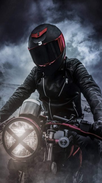 Motorcycle Rider iPhone Wallpaper