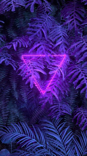 Nature Neon Triangle iPhone Wallpaper