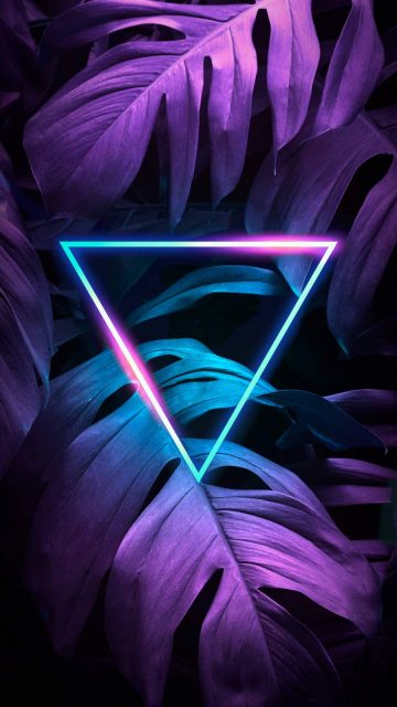 Neon Triangle iPhone Wallpaper