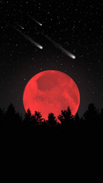 Red Moon iPhone Wallpaper