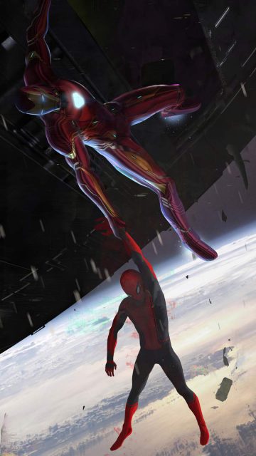 Iron Man Saving Spider Man