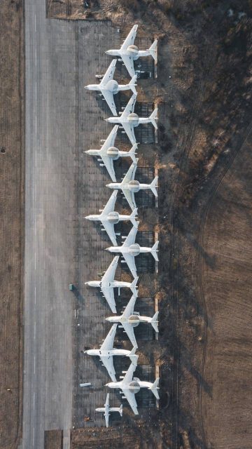 Aircraft Parking Aerial View