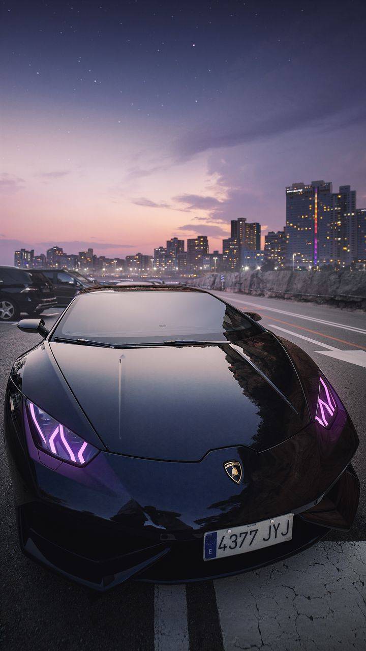 Lamborghini Huracan Lp Black Dark iPhone 8 Wallpapers Free Download