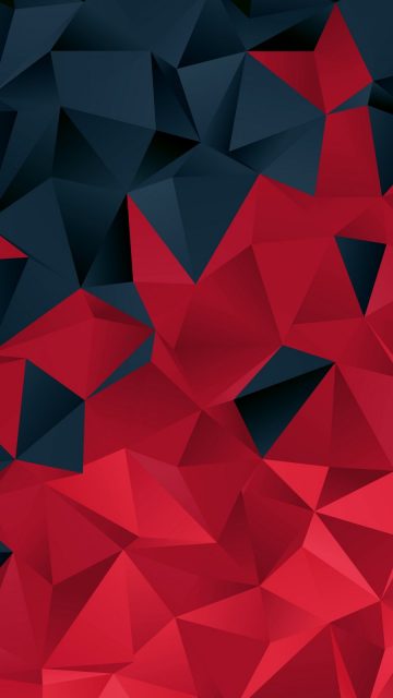 Black and Red Polygon